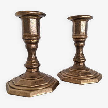 Vintage brass candle holders