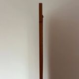 Vintage Danish teak mirror with a rounded back.