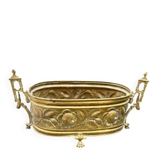 Large Art Deco brass planter