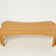 Coffee table signed by Vincent Poujardieu free form in oak 1992
