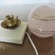 Fawn lamp, doe Art Deco marble white opaline pink and regulates 30/40 years