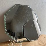 Vintage octagonal beveled mirrors
