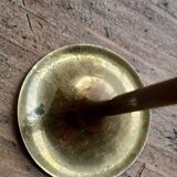 Bougeoir en laiton, forme droite
