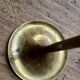 Brass candle holder, straight shape