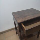 Bedside table solid walnut wood