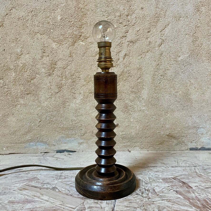 Wooden bedside lamp foot