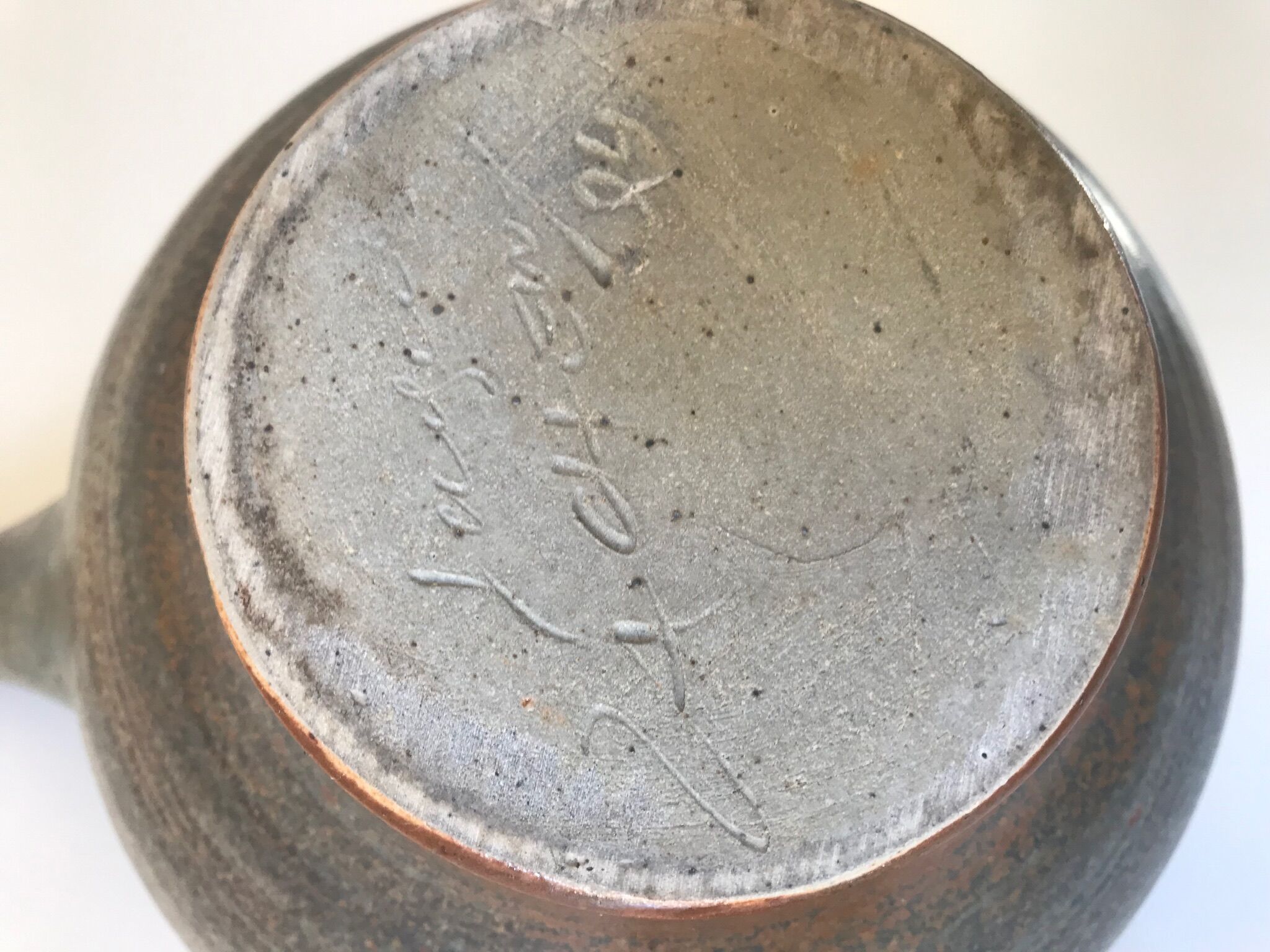 Vintage sandstone teapot by Jacques lacheny