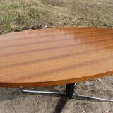 Table Ovale années 50 60 de J.M. Thomas for Wilhelm Renz vintage a systeme reglable