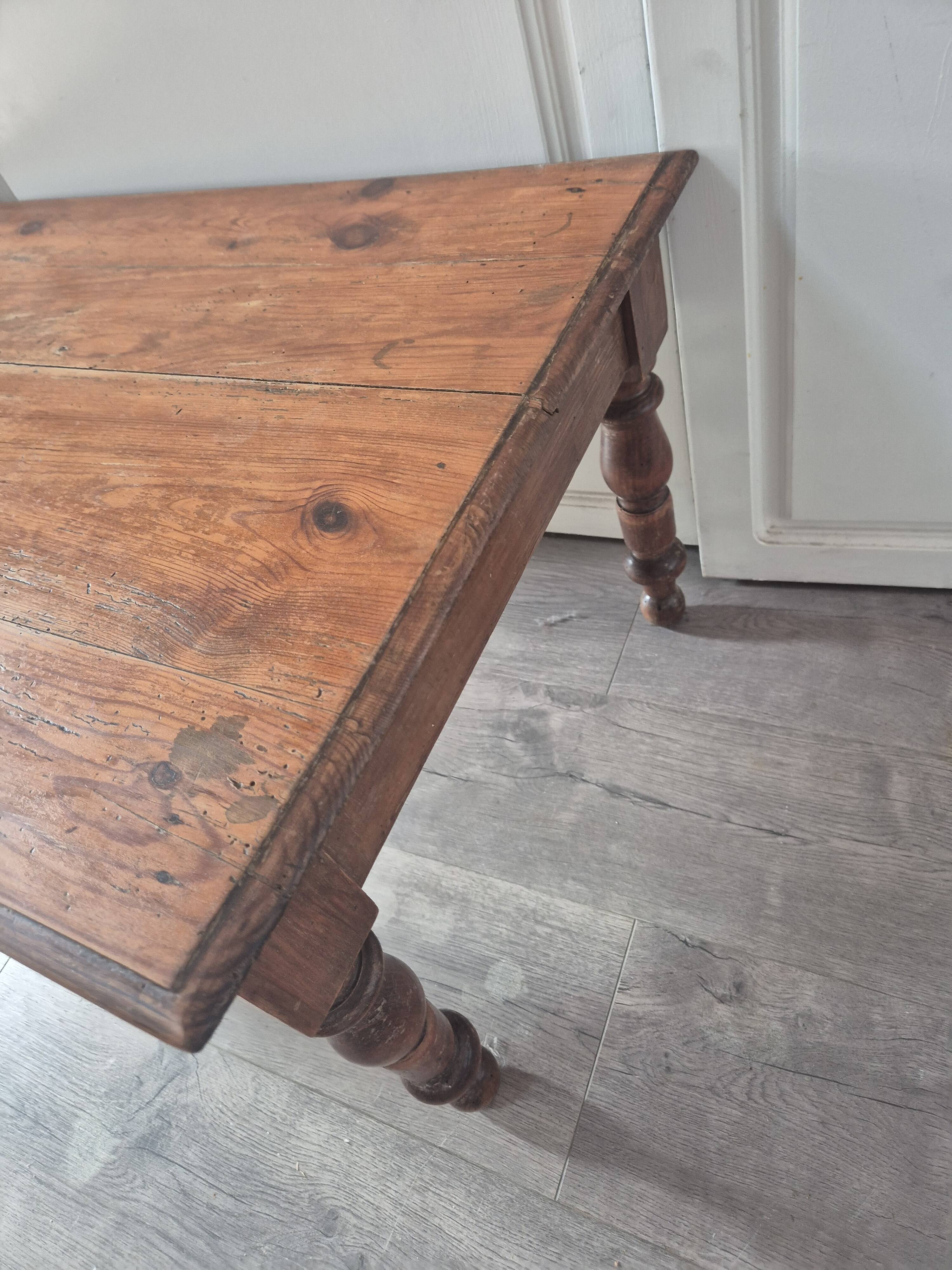 vintage wooden coffee table with a drawer