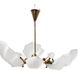 Beautiful chandelier, leaf type, Železny Brod Sklo ZBS, Czechoslovakia, 1970s.