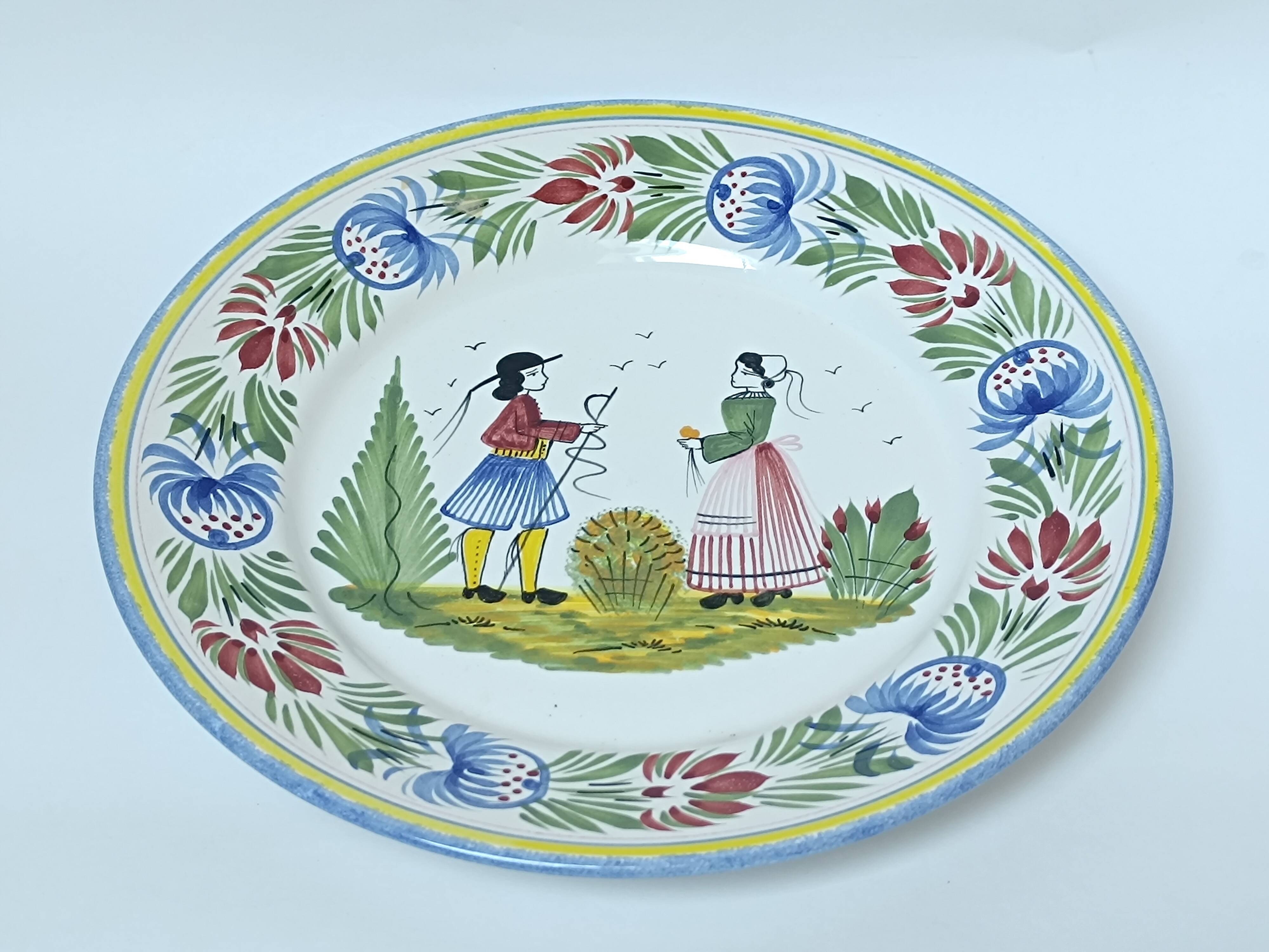 Assiette plate HB Henriot