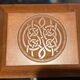Wooden box carved with Celtic knots – American craftsmanship