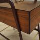 Walnut sewing table, Italian design, 1970s, production: Italy