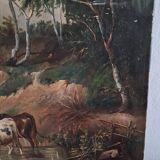 Huile sur toile XIXe