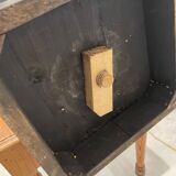 Nineteenth century black wooden fifth wheel column Napoleon III