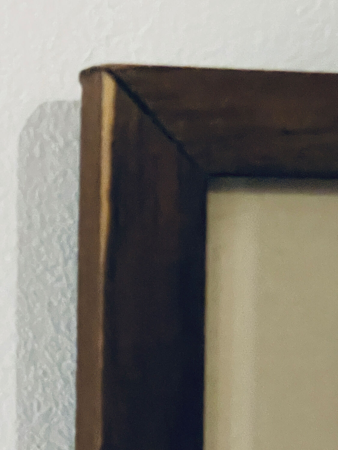 Abstract composition - gouache, signed R. Rault, vintage wooden frame