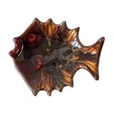 Empty ceramic fish bag Vallauris 70s