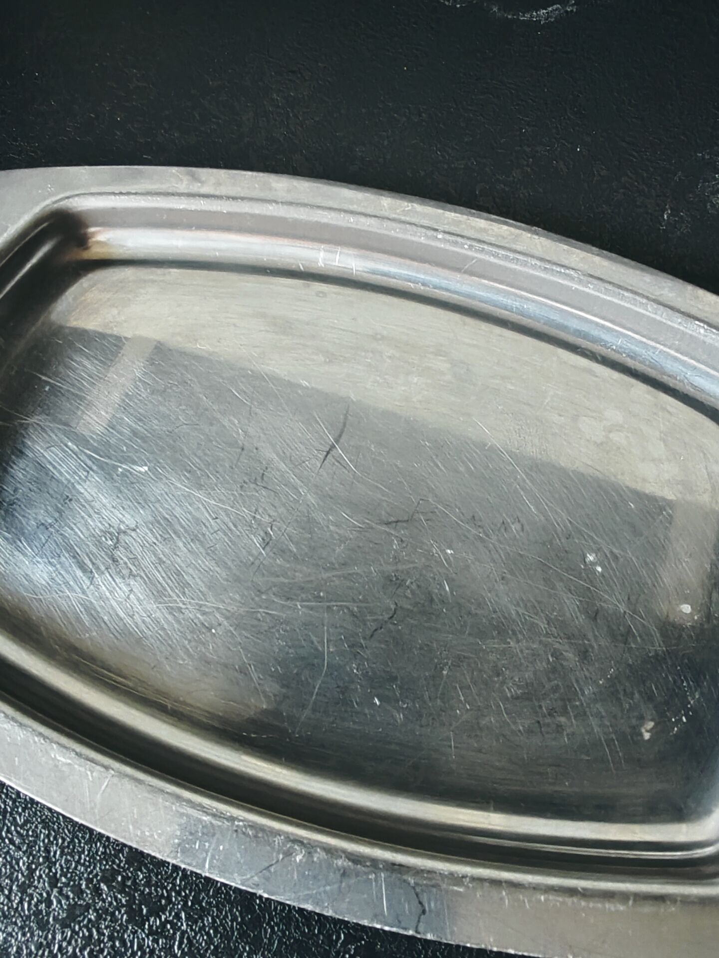 Retro Minimalist Silver Metal Butter Dish 20 cm