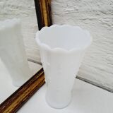 Pure white opaline vase