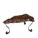 Brutalist coffee table in solid elm and wrought iron, ram's horn legs.