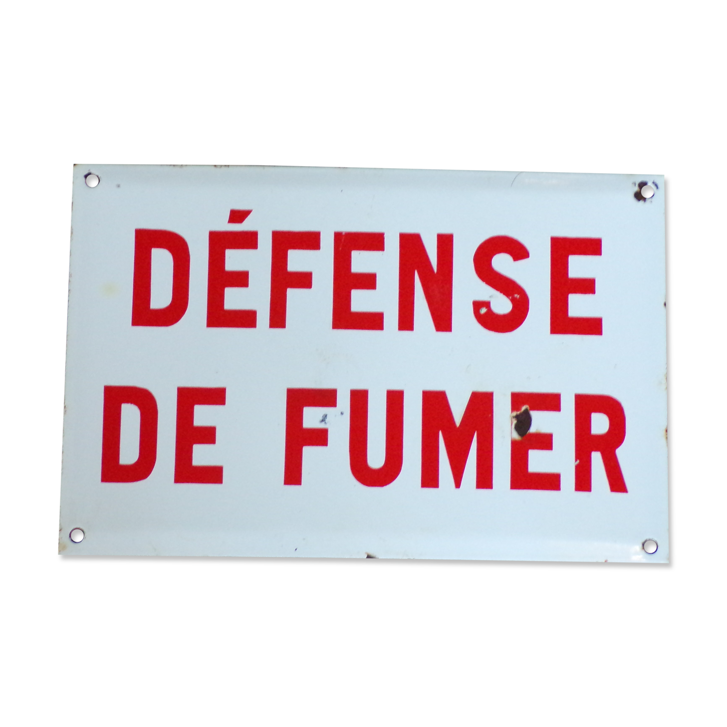 Enamelled sheet metal sheet smoking defense