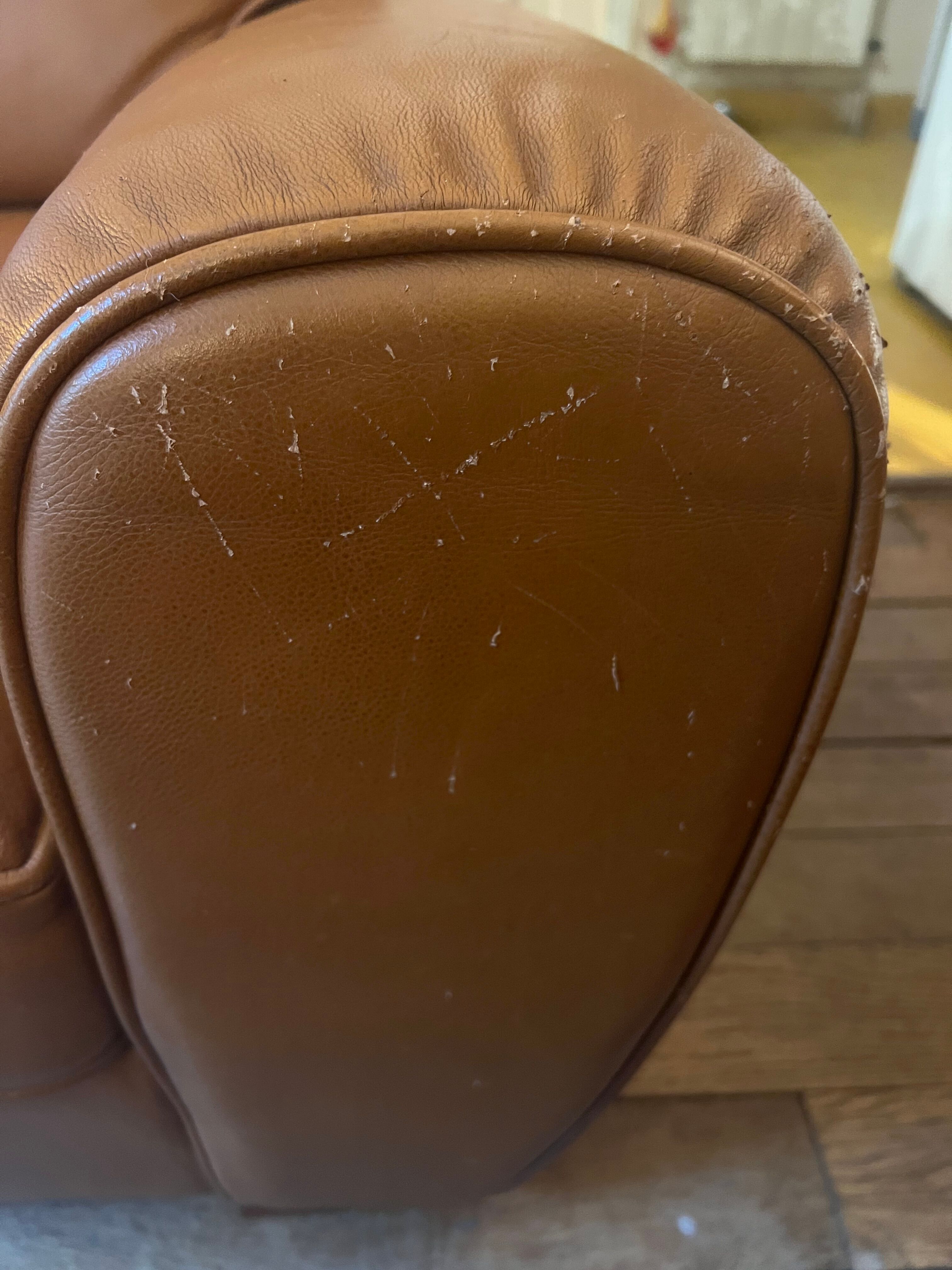 Sofa bed tawny leather