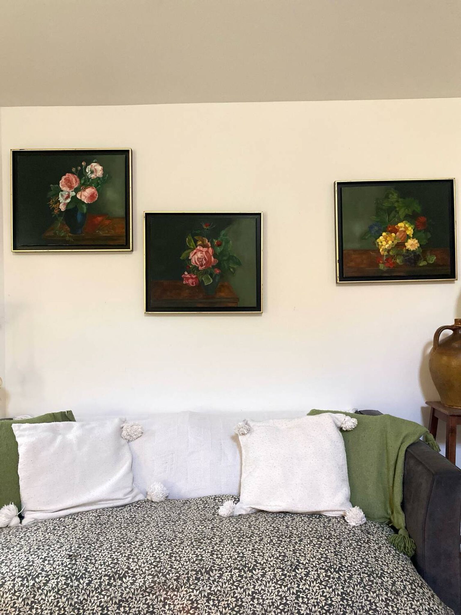 Framed antique oil painting