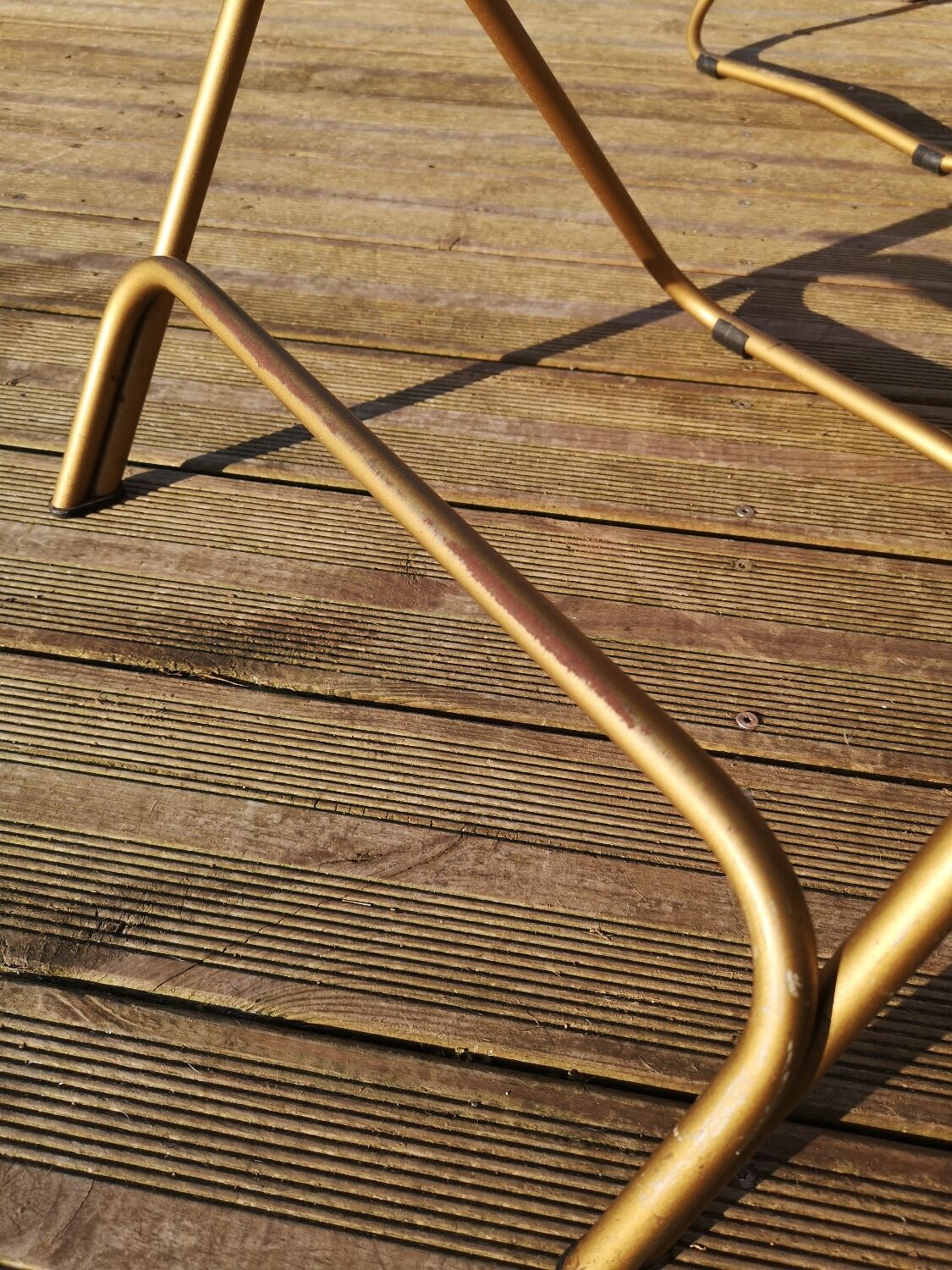 Paire de chaises Lafuma Chantazur dorée