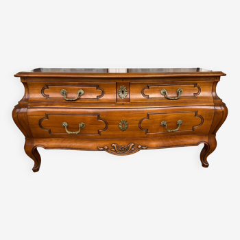 Commode basse Louis XV à trois tiroirs