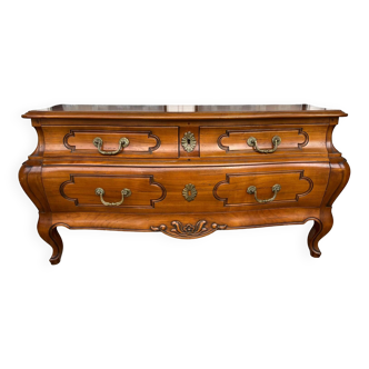 Commode basse Louis XV à trois tiroirs