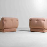 Nuvolone modular sofa in pink fabric by Rino Maturi, 1970s, 5 modules