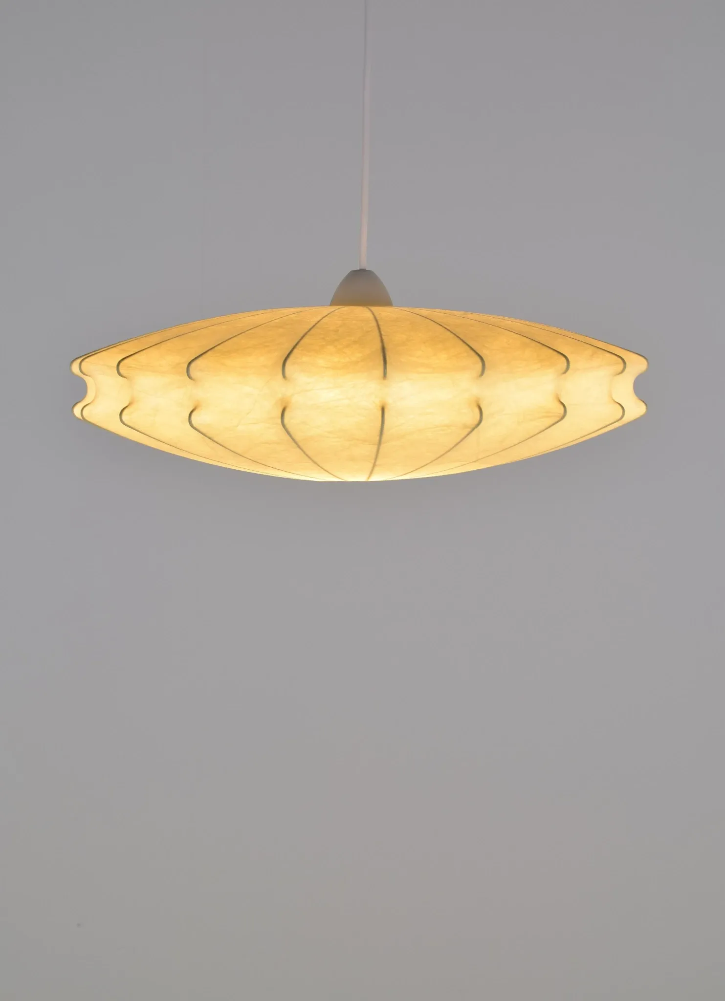 Rare vintage cocoon lamp by Friedel Wauer for Goldkant Leuchten, 1960s