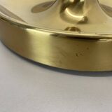 Large 39cm golden charlotte perriand style disc wall lights, germany 1960s