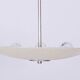 Bauhaus Chandelier in Chrome, Steel and Frosted Glass, Czech, 1940s