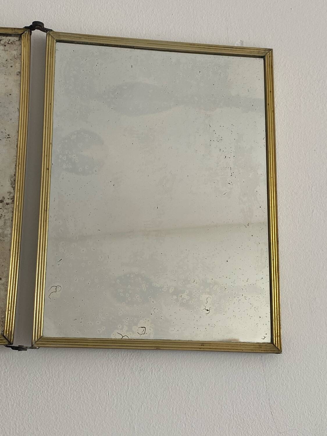 Antique Triptych Mirror