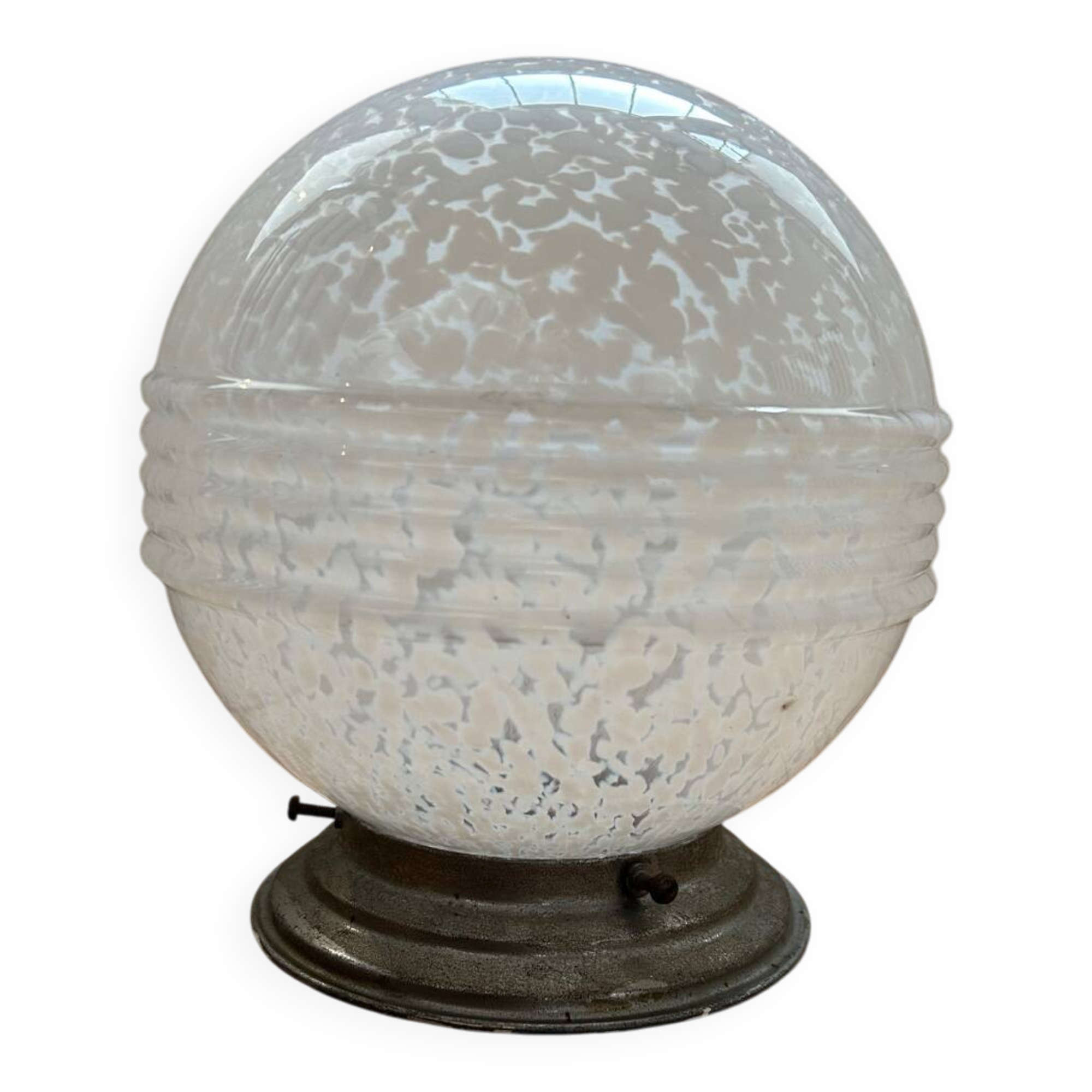 Art Deco glass globe ceiling light from Clichy