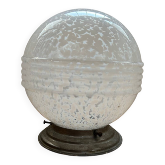 Plafonnier Art Déco globe en verre de Clichy