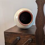 White glazed ceramic vase
