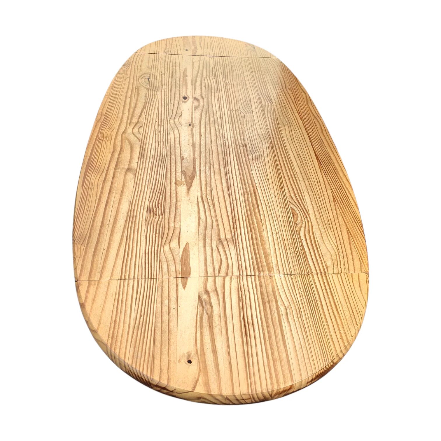 Extendable oval pine dining table 1970s