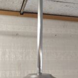 Bauhaus style suspension in aluminium and opaline, diameter 25 cm - mid 20th century.