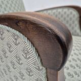 1950s, Danish vintage lounge chair, reupholstered, blend wool fabric.