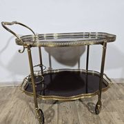 Luxurious bar cart, Maison Jansen, Hollywood Regency, France, 1950s/70s.