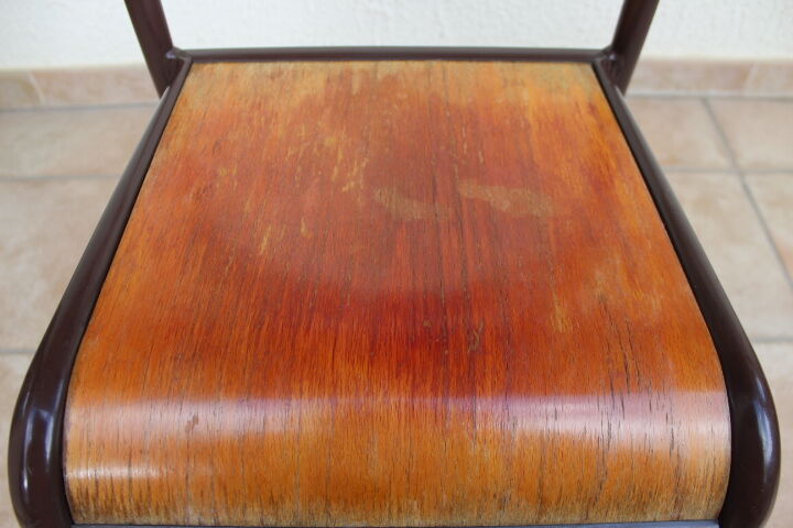 Lot de 4 chaises d'école Mullca 510 vintage