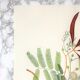 Board in colors representative Acacia, leaf, flower and fruit