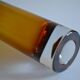 Vintage 70s 1970s roll vase, two-tone amber blown glass