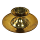 Brass candlestick with base, Italian design, 1960s, made in Italy