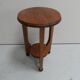Art Deco oak round sidetable