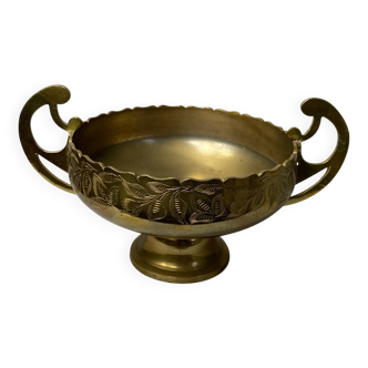 Saladier art nouveau en laiton