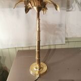 Solid brass palm tree lamp