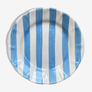 Turquoise striped plate